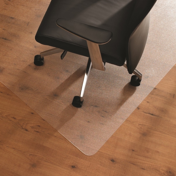 Floortex Ultimat Polycarbonate Corner Workstation Chair Mat for Hard Floor - 48" x 60" - FR1215019TR