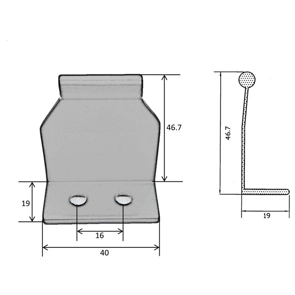 Richelieu 5/8 in. (16 mm) Center-to-Center Brushed Nickel Contemporary Edge Pull - BP386216195