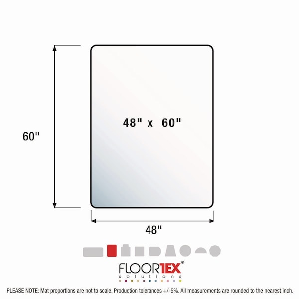 Floortex Cleartex Ultimat Polycarbonate Chair Mat for Hard Floors, 48x60, Clear - ER1215219ER