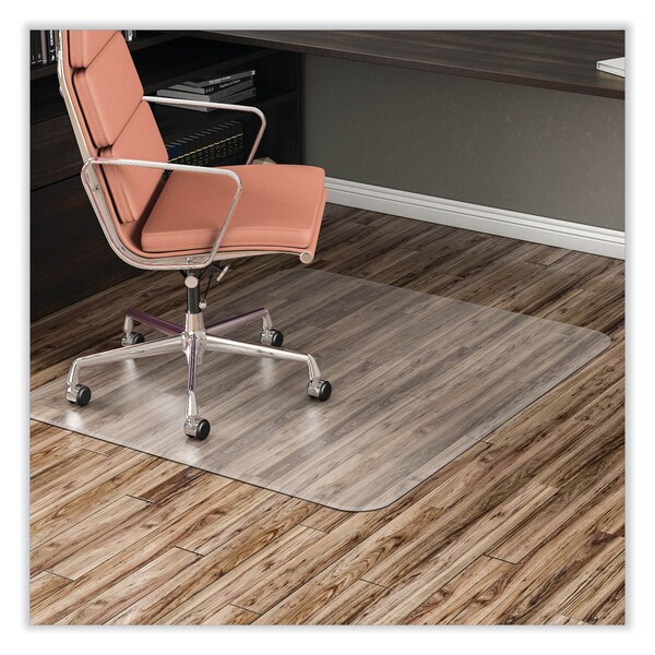 Deflecto EconoMat All Day Use Chair Mat for Hard Floors, 45 x 53, Rect, Clear - CM2E242