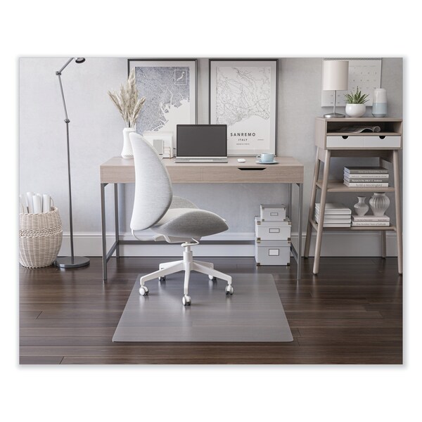 Deflecto EconoMat All Day Use Chair Mat for Hard Floors, 45 x 53, Rect, Clear - CM2E242