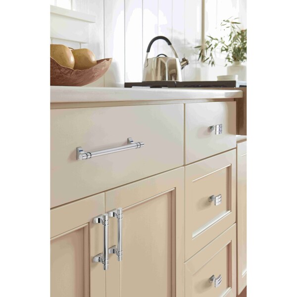 Amerock Davenport 3-3/4 in 96 mm Center-to-Center Polished Chrome Cabinet Pull - BP3660526