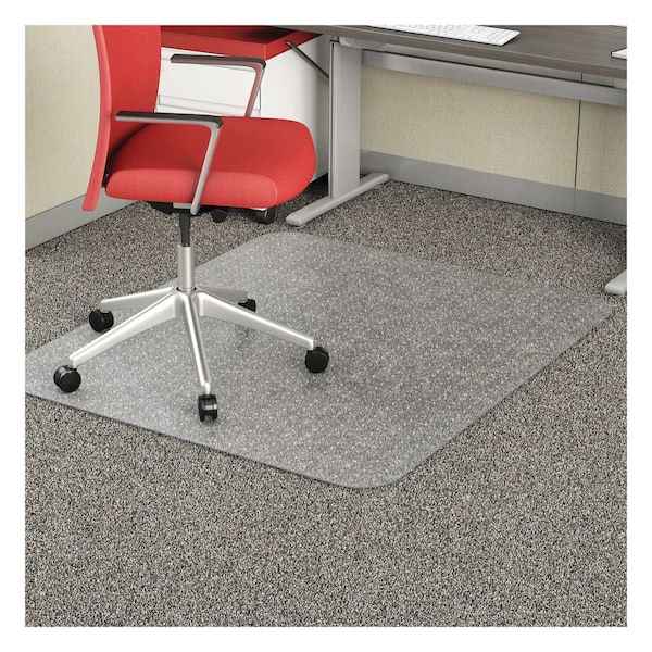 Deflecto Occasional Use Chair Mat, Low Pile Carpet, Roll, 46 x 60, Rect, Clear - CM11442FCOM