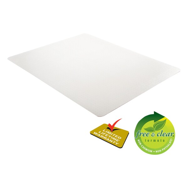 Deflecto Occasional Use Chair Mat, Low Pile Carpet, Roll, 46 x 60, Rect, Clear - CM11442FCOM