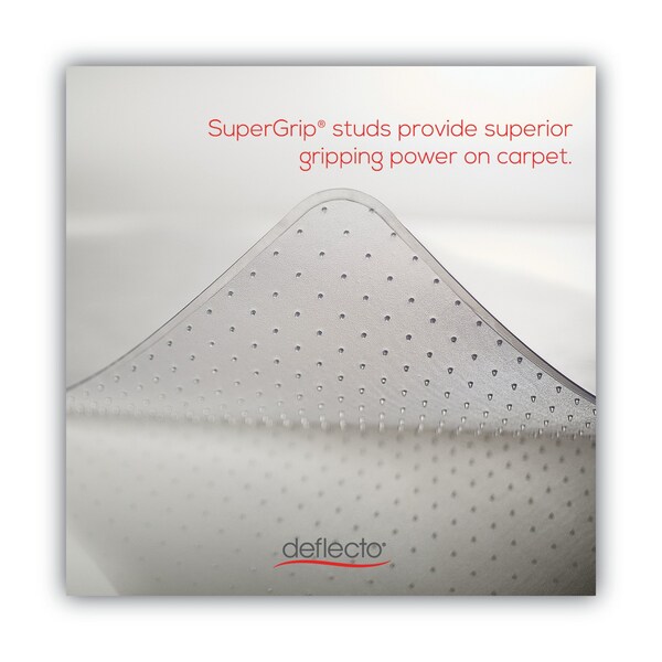 Deflecto Frequent Use Chair Mat, Med Pile Carpet, Roll, 46x60, Rectangle, Clear - CM14443FCOM