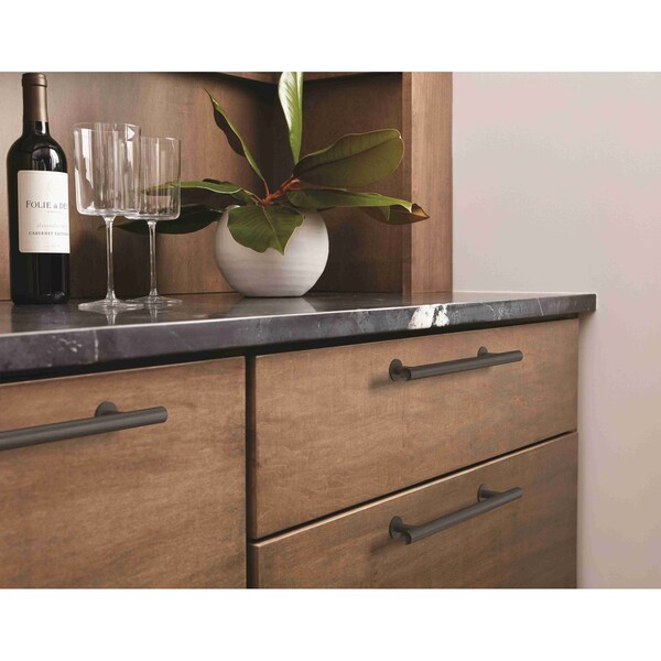 Amerock Radius 3-3/4 in 96 mm Center-to-Center Matte Black Cabinet Pull - BP36865FB