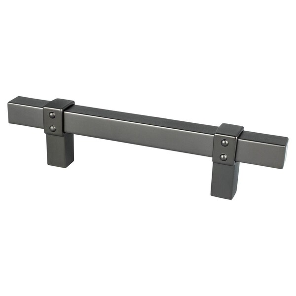 Berenson Hardware 96 mm Center to Center Rivet Rebel Cabinet Pull, Slate - 5097-4SLT-P
