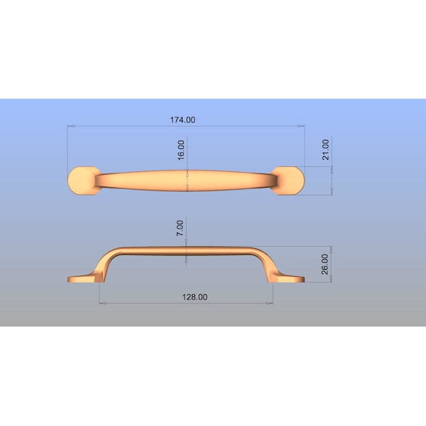 Richelieu 5 1/16 in (128 mm) Center-to-Center Chrome Traditional Drawer Pull - BP23775128140