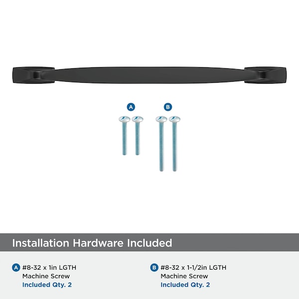Amerock Highland Ridge 8-13/16 inch 224mm Center-to-Center Black Bronze Cabinet Pull - BP55328BBR
