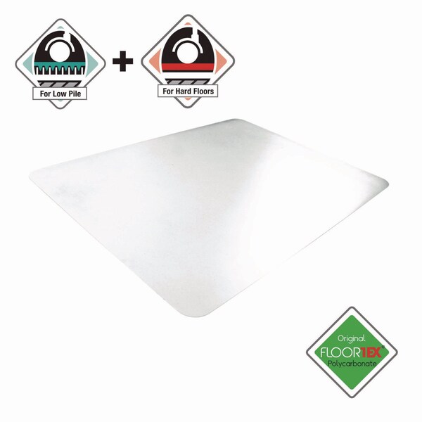 Floortex Unomat Anti-Slip Chair Mat for Hard Floors/Flat Pile Carpets, 60 x 48 - EC1215020ERA