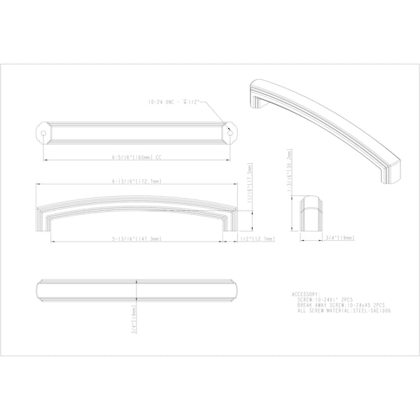 Jeffrey Alexander 160 mm Center-to-Center Satin Nickel Delgado Cabinet Pull - 519-160SN