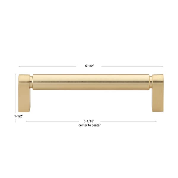 Gliderite Hardware 5 in. Center to Center Smooth Bar Pull - 4787-128-CHPG, 5PK - 4787-128-CHPG-5
