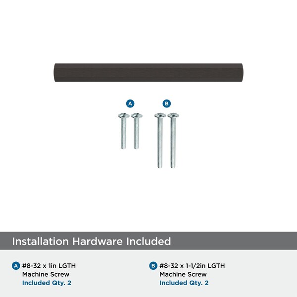 Amerock Caliber 3 inch 76mm Center-to-Center Oil Rubbed Bronze Cabinet Pull - BP37365ORB