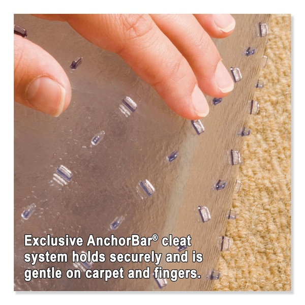 Es Robbins Chair Mat 36"x48", Traditional Lip Shape, Clear, for Carpet, Thickness: 1/4" - 120023