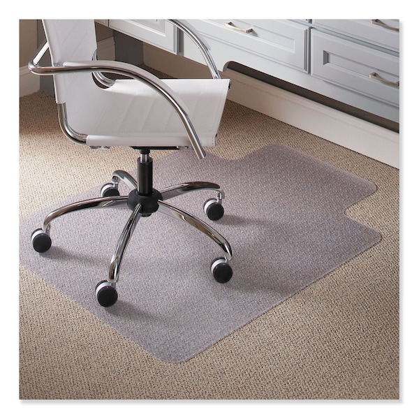 Es Robbins Chair Mat 36"x48", Traditional Lip Shape, Clear, for Carpet, Thickness: 1/4" - 120023