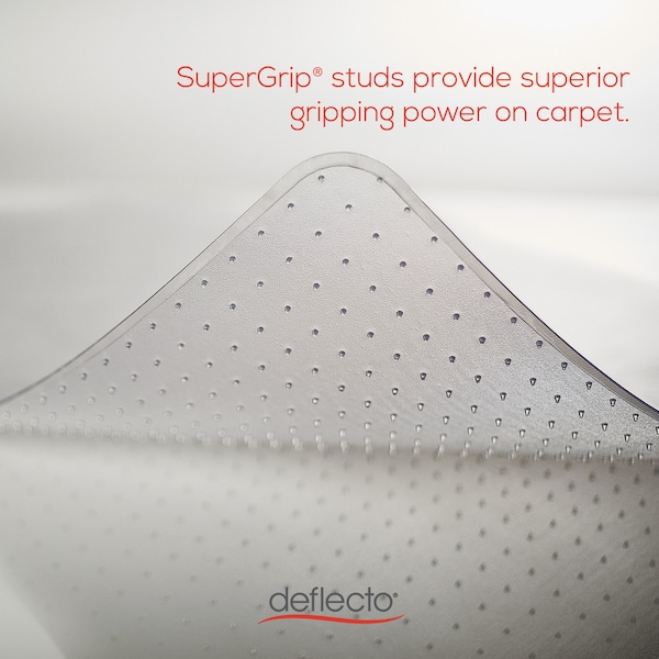 Deflecto DuraMat Moderate Use Chair Mat, Low Pile Carpet, Flat, 46 x 60, Rectangle, Clear - CM13443F