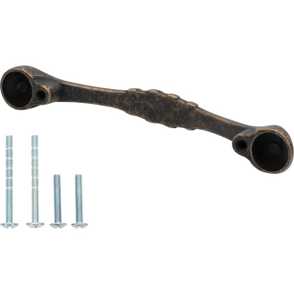 Designperfect 3-3/4'' Center-to-Center Arch Pull, Weathered Brass - DPA-L663WB