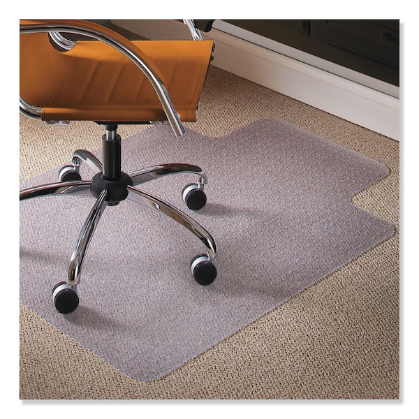 Es Robbins Chair Mat 36"x48", Traditional Lip Shape, Clear, for Carpet - 141032