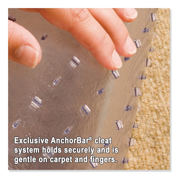 Es Robbins Chair Mat 36"x48", Traditional Lip Shape, Clear, for Carpet - 141032