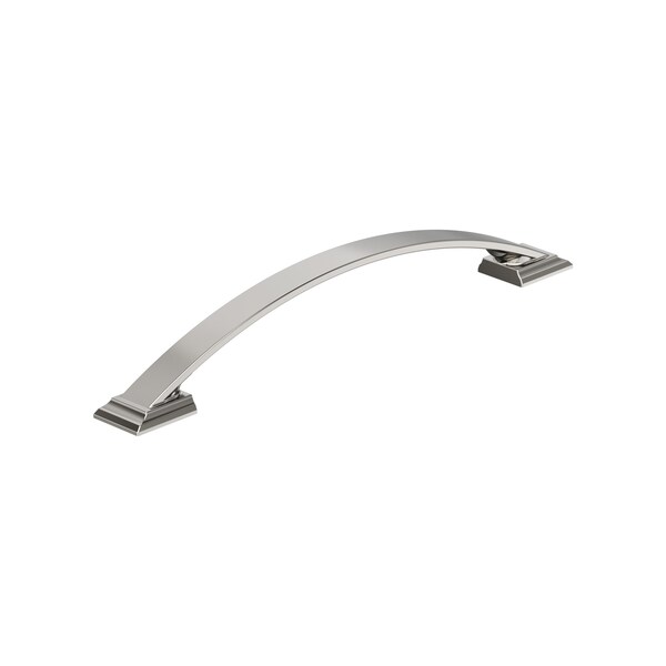 Amerock Candler 7-9/16 inch 192mm Center-to-Center Polished Nickel Cabinet Pull - BP29350PN