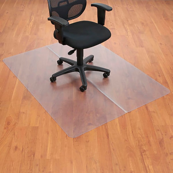 Interion By Global Industrial Interion Office Chair Mat for Hard Floor, 46inW x 60inL, Straight Edge - 250799R