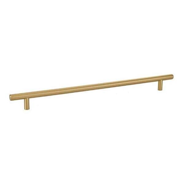 Patioplus 12 in. Center to Center Brass Bar Cabinet Pull, Satin Brass - PA2056038