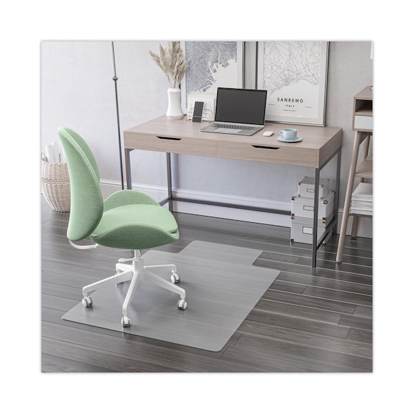 Deflecto All Day Use Chair Mat for Hard Floors, Lip, 46 x 60, Low Pile, Clear - CM2E432F