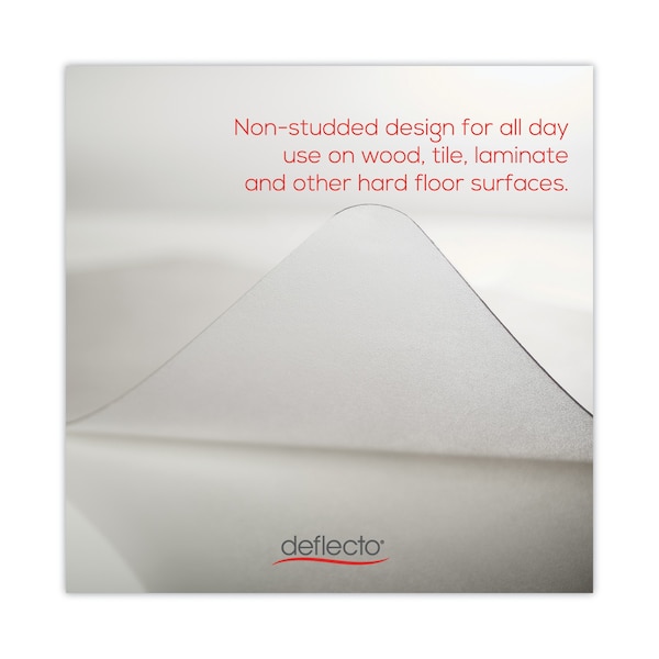 Deflecto All Day Use Chair Mat for Hard Floors, Lip, 46 x 60, Low Pile, Clear - CM2E432F