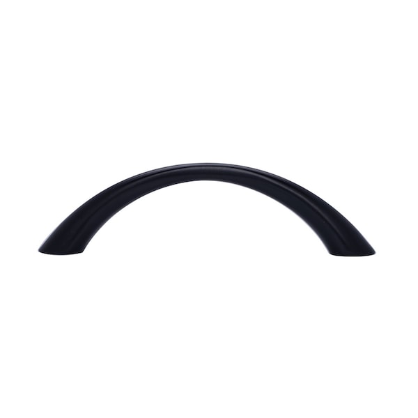 South Main Hardware Tapered Bow Cabinet Handle, 3" Length (2.52" Hole Center), Flat Black, 10PK - SH8000-FB-10