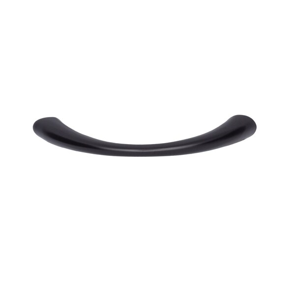 South Main Hardware Tapered Bow Cabinet Handle, 3" Length (2.52" Hole Center), Flat Black, 10PK - SH8000-FB-10