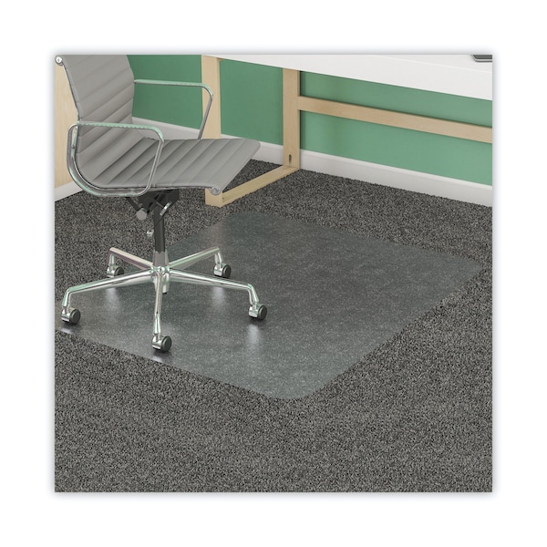 Deflecto Frequent Use Chair Mat, Med Pile Carpet, 36 x 48, Rectangular, Clear - CM14142