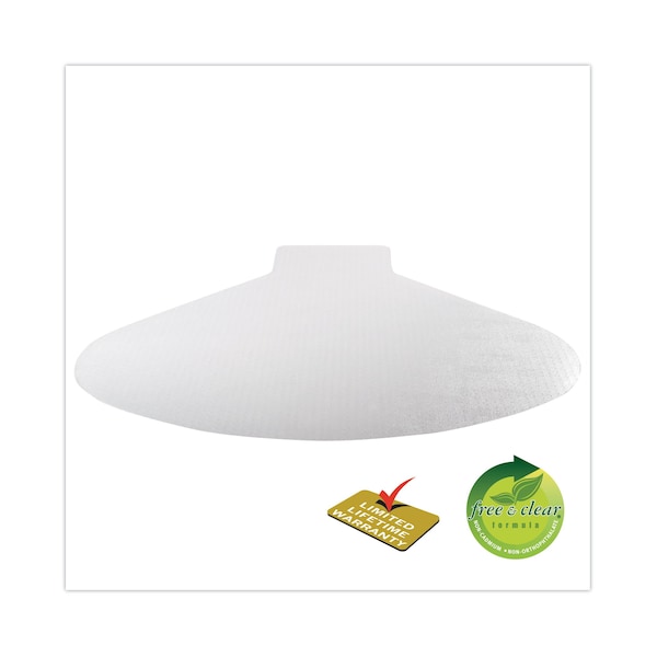 Deflecto Frequent Use Chair Mat, Medium Pile Carpet, 60 x 66, L-Shape, Clear - CM14002K