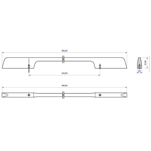 Richelieu 12 5/8 in (320 mm) Center-to-Center Brushed Nickel Contemporary Cabinet Pull - 7996320195