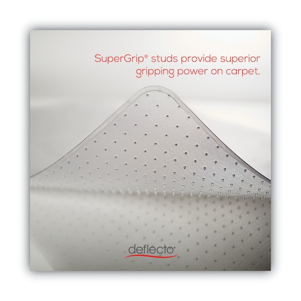 Deflecto Frequent Use Chair Mat, Med Pile Carpet, Roll, 36 x 48, Lipped, Clear - CM14113COM