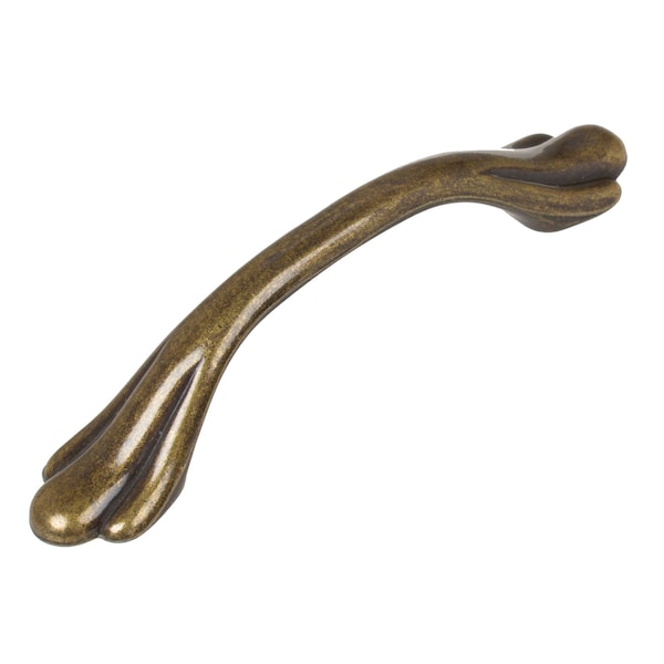 Gliderite Hardware 3 in. Center to Center Antique Brass Paw Pull - 4229-AB, 25PK - 4229-AB-25