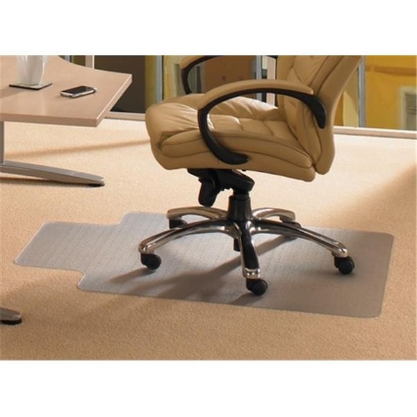 Floortex Floortex Cleartex 11341525LV Advantagemat Pvc Rectangular Lipped Chair Mat For Low Pile Carpets 0.25 In.; Clear 45 X 53 In. - 11341525LV