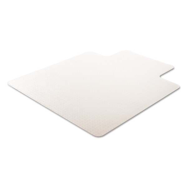Deflecto Frequent Use Chair Mat, Med Pile Carpet, Flat, 45x53, Wide Lip, Clear - CM15233