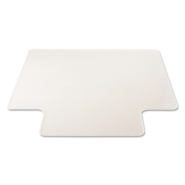 Deflecto Frequent Use Chair Mat, Med Pile Carpet, Flat, 45x53, Wide Lip, Clear - CM15233