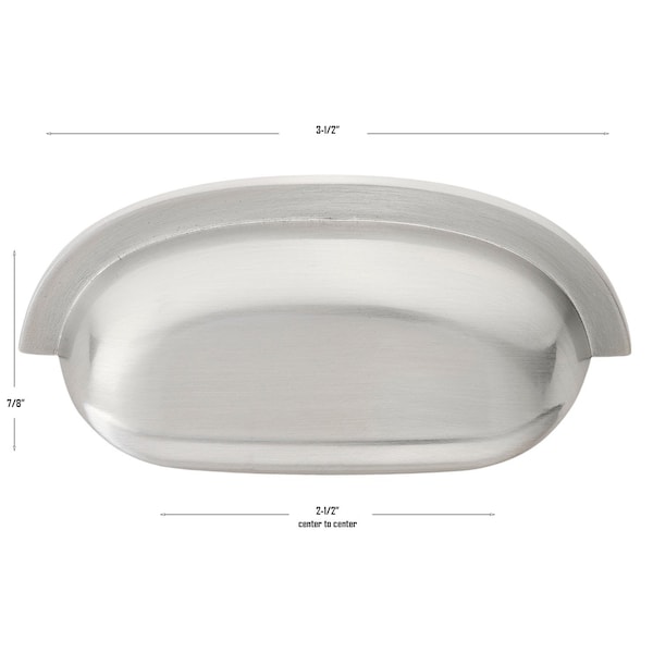 Gliderite Hardware 2-1/2 in. Center to Center Satin Nickel Classic Bin Pull - 4081-SN, 25PK - 4081-SN-25