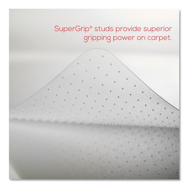 Deflecto Occasional Use Chair Mat, Low Pile Carpet, Roll, 36x48, Lipped, Clear - CM11112COM