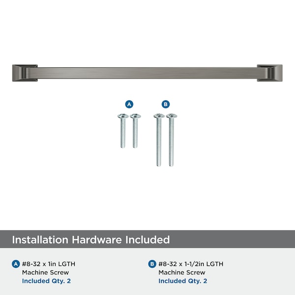 Amerock Westerly 8-13/16 inch 224mm Center-to-Center Graphite Cabinet Pull - BP53724GPH
