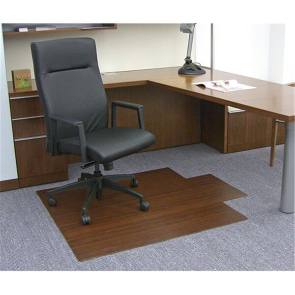 Work-Of-Art 44 x 52 Inch Bamboo Roll-Up - 0.25 Inch Thick with 9.25 Inch Tongue - Dark Cherry - WO726999