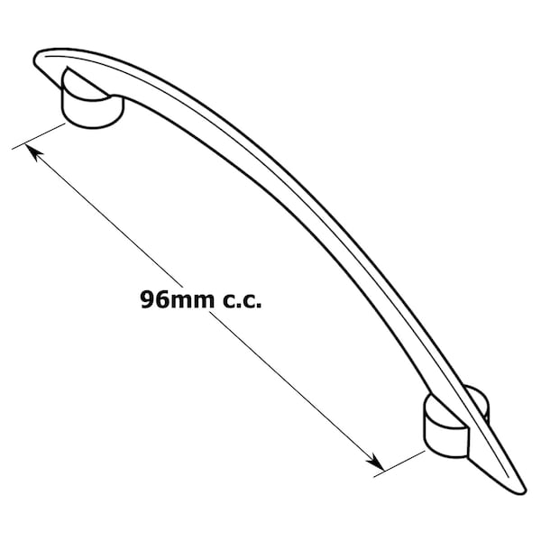 Richelieu 3-3/4 in. (96 mm) Center-to-Center Chrome Contemporary Drawer Pull - BP30843140