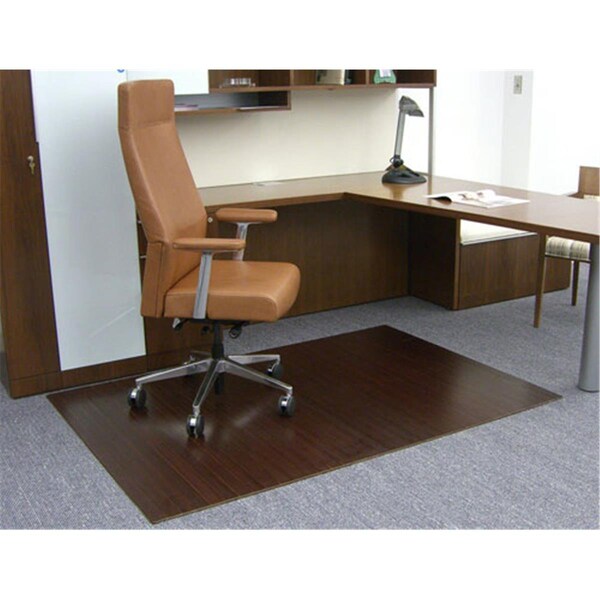 Work-Of-Art 48 x 72 Inch Bamboo Roll-Up - 0.25 Inch Thick - No Tongue - Dark Cherry - WO37367