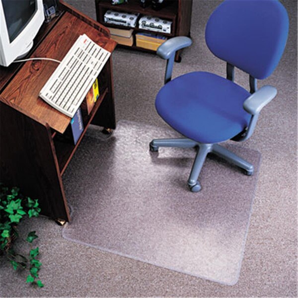 Work-Of-Art EconoMat No Bevel Chair Mat for Low Pile Carpet36w x 48hClear - WO619729