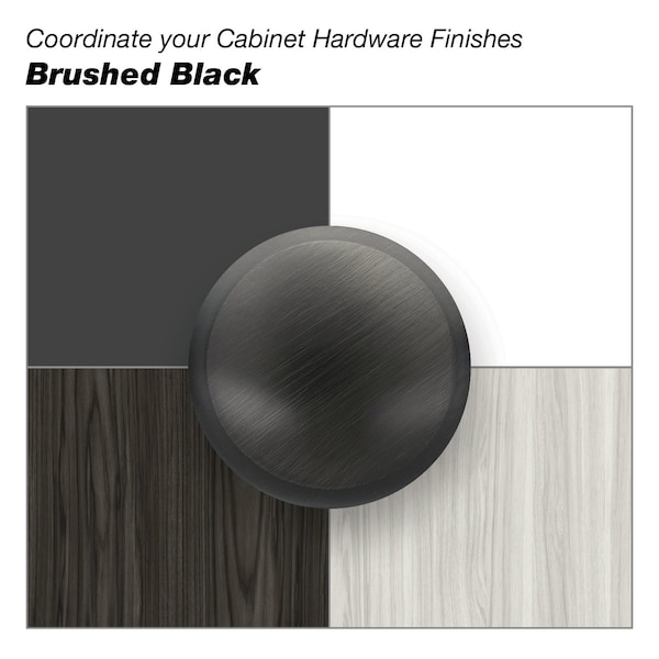 Richelieu 7 9/16 in (192 mm) Center-to-Center Brushed Black Contemporary Drawer Pull - BP13101192990