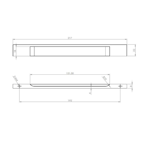 Richelieu 7 9/16 in (192 mm) Center-to-Center Brushed Black Contemporary Drawer Pull - BP13101192990