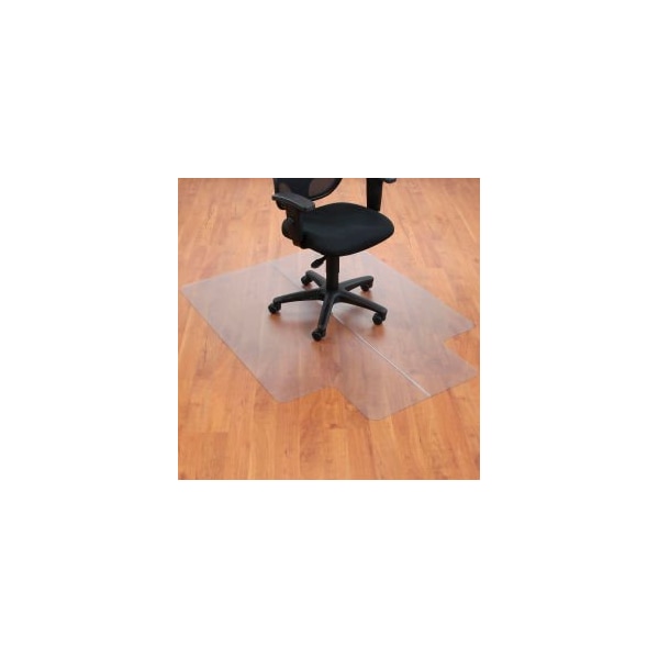 Aleco Interion Office Chair Mat for Hard Floor - 46"W x 60"L with 25" x 12" Lip - Straight Edge - 130229