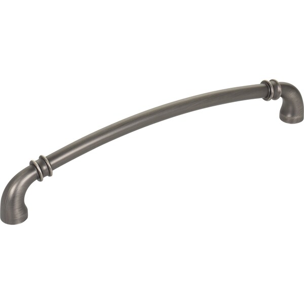 Jeffrey Alexander 192 mm Center-to-Center Brushed Pewter Marie Cabinet Pull - 445-192BNBDL
