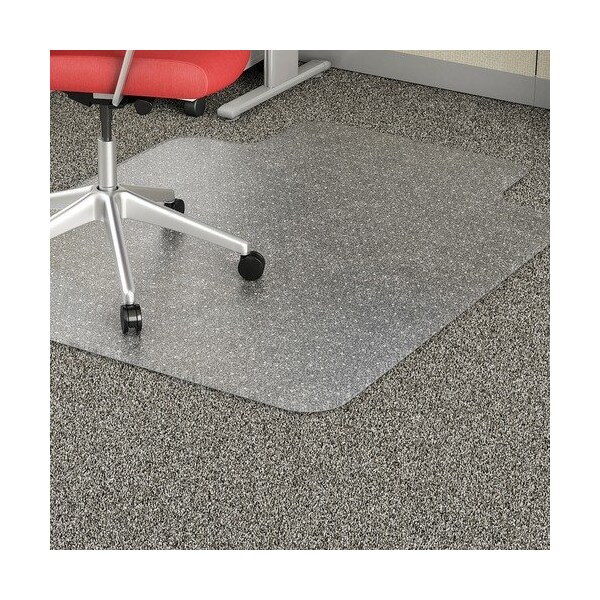 Lorell Economy Chairmat, Low Pile, Lip 25inx12in, 45inx53in, CL - LLR02157